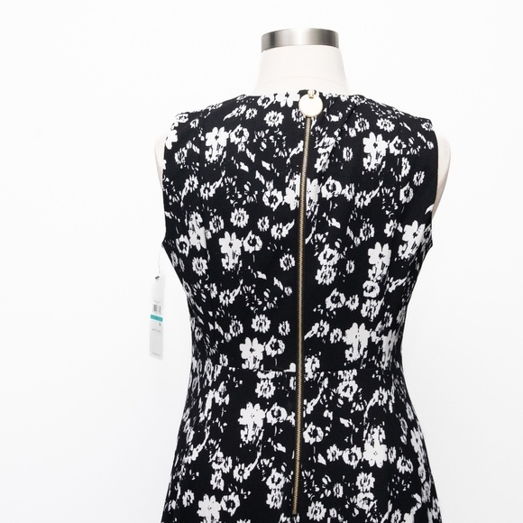 Calvin Klein |  Knit Printed Floral A-Line Dress - Picture 13 of 14
